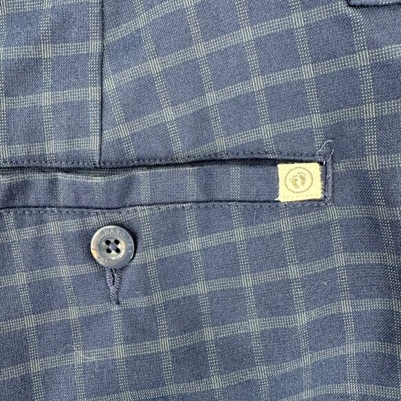 Hang Ten Mens Blue Checkered Shorts Size 32 Polyester Viscose Blend - Picture 3 of 8